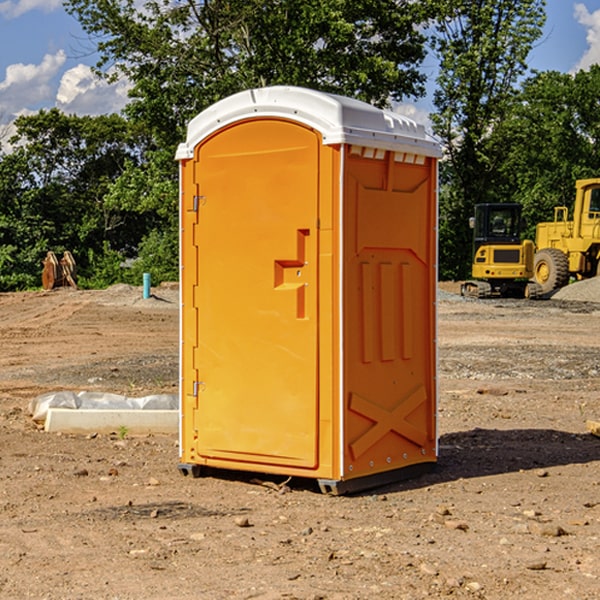 can i customize the exterior of the porta potties with my event logo or branding in Gorman